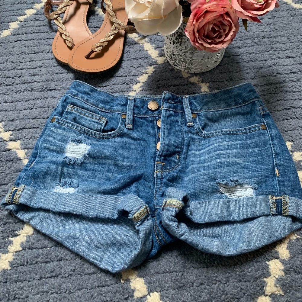 Bullhead Girlfriend Distressed Shorts